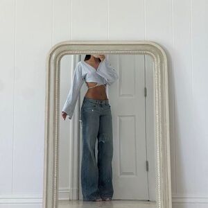 Charlie Holiday - Blue wrap top